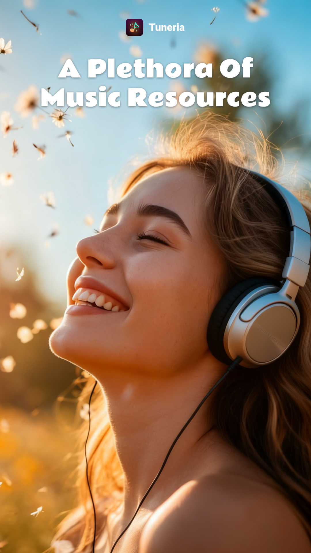 A listener enjoying music with headphones